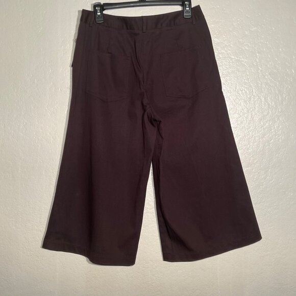 NWT Larry Levine Capris Women's 8 Chocolate Stretch Mid Rise City Comfort Career - Picture 14 of 15